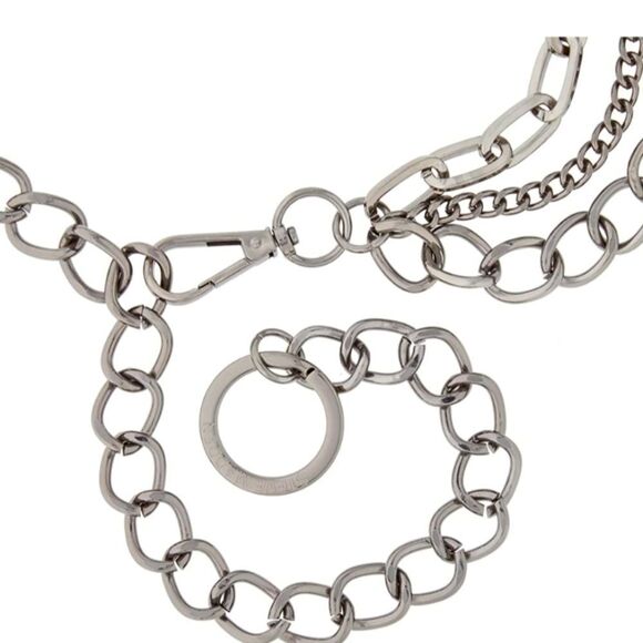Steve Madden Gunmetal Chain Belt